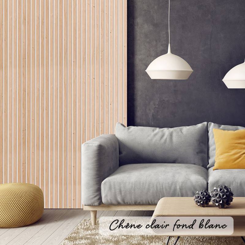 FJORD MDF_CHÊNE CLAIR FOND BLANC