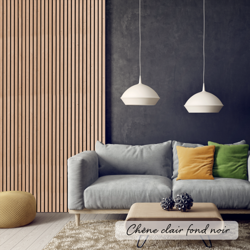 FJORD MDF_CHÊNE CLAIR FOND NOIR