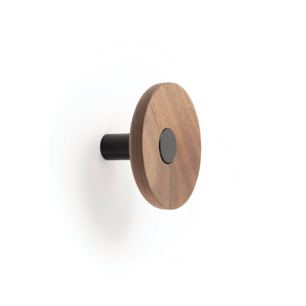Patère Zoot_Noir mat & noyer