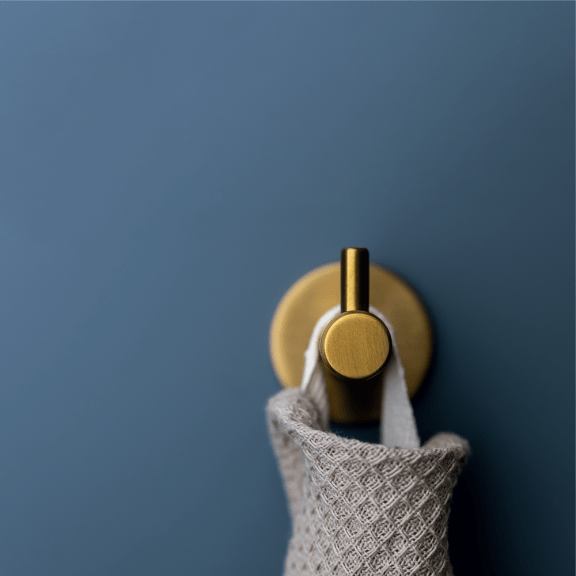 Patère inox ronde_Or satiné