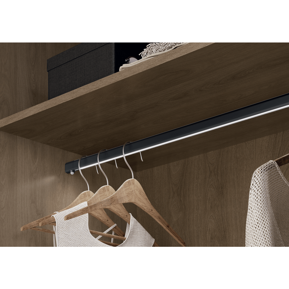 Tube de penderie lumineux avec détecteur de mouvement