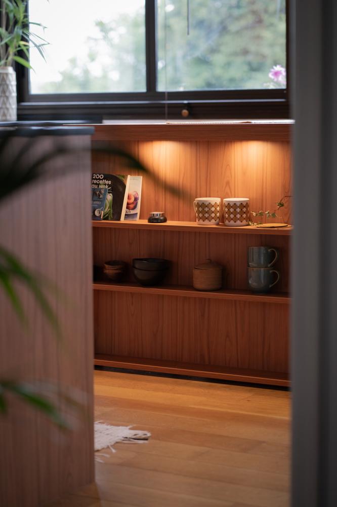 Niche d'îlot avec spots intégrés