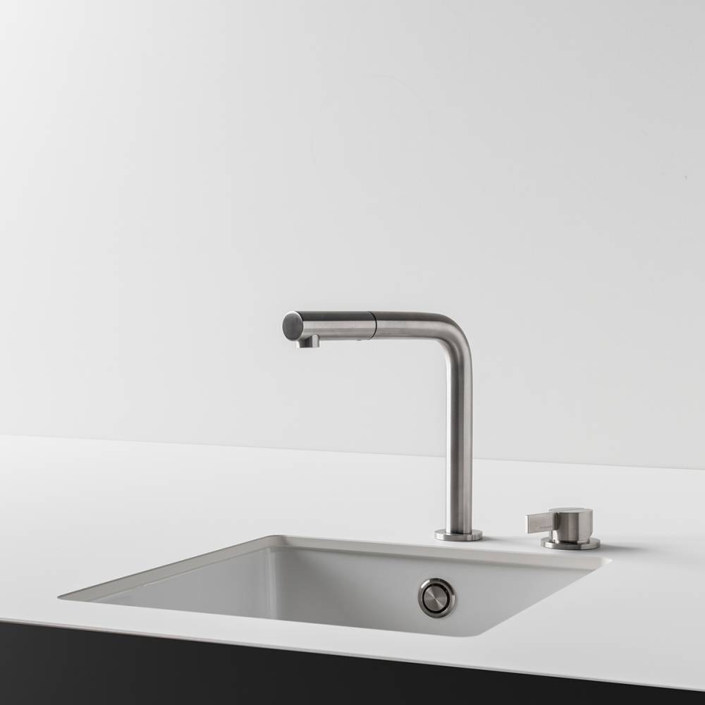 Mitigeur à commande déportée et douchette Soca_Inox